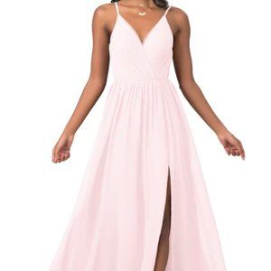 Azazie Gracie Bridesmaid Dress in Blushing Pink